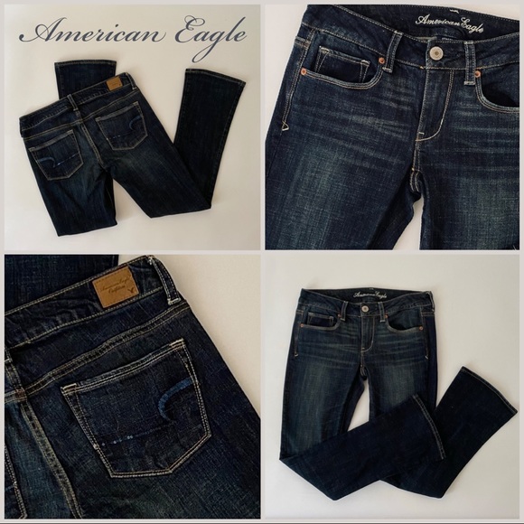 AMERICAN EAGLE ๐ฟ WOMEN ๐ฟ JEANS ๐ฟ STRETCH ๐ SKINNY KICK ๐ DARK WASH - Picture 3 of 9